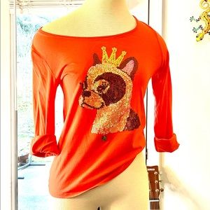 Orange jersey with sequence